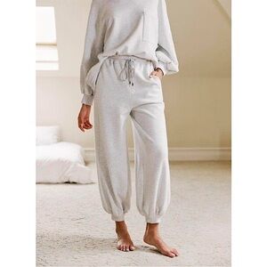 NAP Loungewear Balloon Cotton Sweatpants Cloud Gray